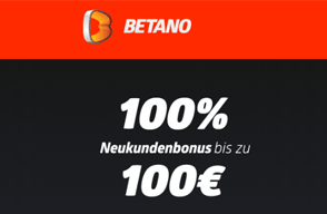 Das Bonus Angebot für Neukunden auf der Webseite von Betano.
