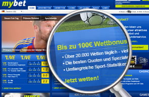 Der mybet Wettbonus in Höhe von 100 Euro