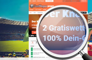 Das Bonus Angebot für Neukunden auf der Webseite von LeoVegas. 