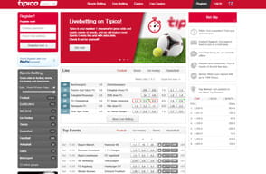 Die Startseite des Internetauftritts von Tipico.com